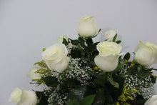 Load image into Gallery viewer, White Rose Vase Arrangement