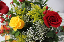 Load image into Gallery viewer, Mixed Rose Vase Arrangement (Warm Tones)