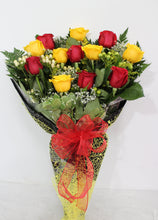 Load image into Gallery viewer, Red & Yellow Rose Bouquet