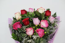 Load image into Gallery viewer, Mixed Rose Bouquet (Sweet Tones)