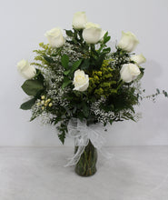 Load image into Gallery viewer, White Rose Vase Arrangement