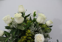 Load image into Gallery viewer, White Rose Vase Arrangement