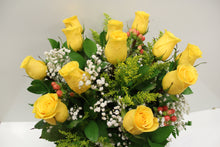 Load image into Gallery viewer, Yellow Rose Vase Arrangement