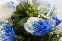 Load image into Gallery viewer, Blue Rose Vase Arrangement