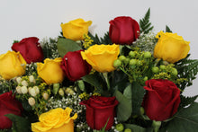 Load image into Gallery viewer, Red &amp; Yellow Rose Bouquet

