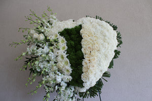 In Our Hearts Standing Arrangement (white)