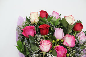 Mixed Rose Bouquet (Sweet Tones)