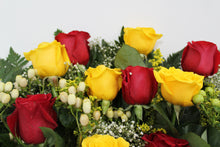 Load image into Gallery viewer, Red &amp; Yellow Rose Bouquet
