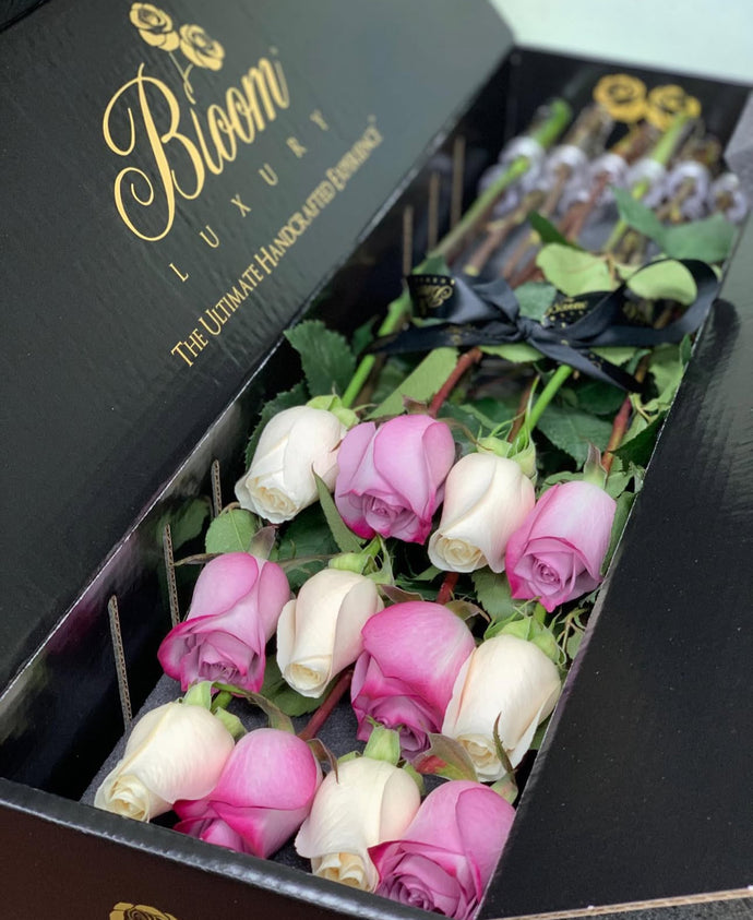 Bloom Luxury - Purple & White Roses