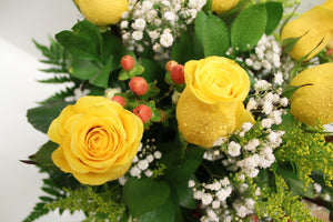 Yellow Rose Vase Arrangement
