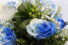 Load image into Gallery viewer, Blue Rose Vase Arrangement

