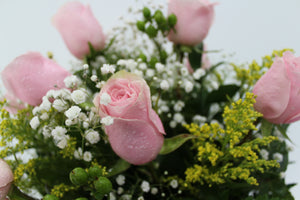 Pink Rose Vase Arrangement