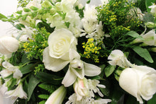 Load image into Gallery viewer, Norma&#39;s White Casket Spray Arrangement
