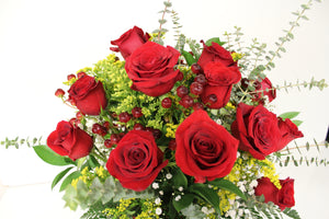 Norma's Red Rose Vase Arrangment