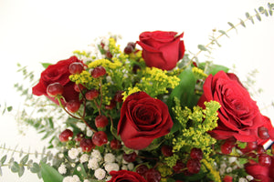 Norma's Red Rose Vase Arrangment